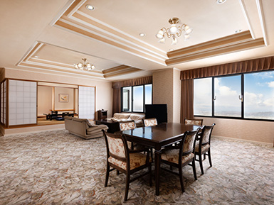Classic Deluxe Suite, Japanese-Western style, 2 single beds and 2 futon beds, Ocean/Sea view