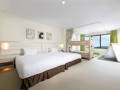 Privilege Junior Suite with 2 single beds and 1 bunk bed